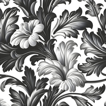 seamless floral background ai generative 