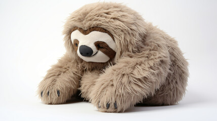 Sloth Soft toy on a white background