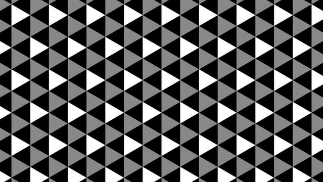 Abstract black and white triangle background animation