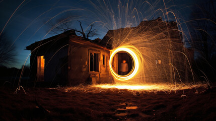 Steel Wool at Abandoned House ..