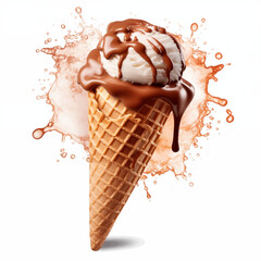 ice cream with chocolate