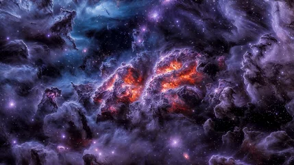 Foto op Canvas le chiffre 42, qui est la réponse à la grande question sur l'univers, apparaît dans une sorte de nébuleuse  © Fox_Dsign