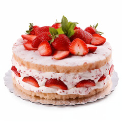 a fresh Strawberry cake