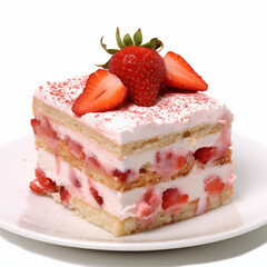 strawberry cheesecake on a plate