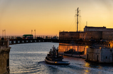 Photograph taken at the Aragonese Castle of the city of Taranto in Puglia, during a wonderful...