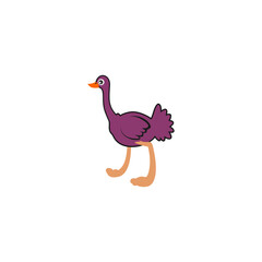  Ostrich icon isolated on transparent background