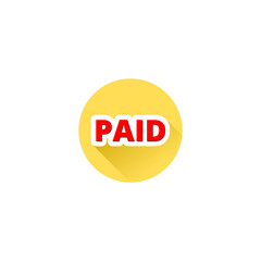 Paid icon isolated on transparent background