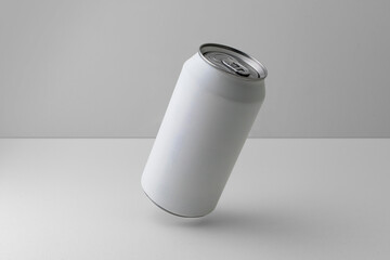 White aluminum soda or beer can mockup (real photo)