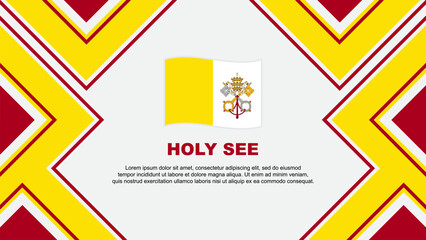 Holy See Flag Abstract Background Design Template. Holy See Independence Day Banner Wallpaper Vector Illustration. Holy See Vector