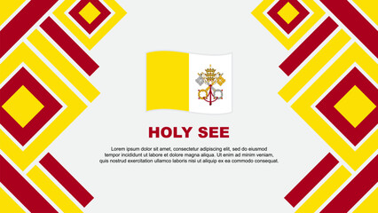 Holy See Flag Abstract Background Design Template. Holy See Independence Day Banner Wallpaper Vector Illustration. Holy See