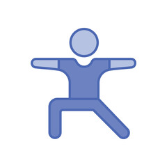 Duo Tone men yoga vector icon