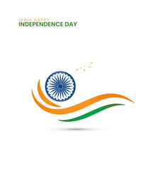 15 August, Happy Independence Day of India, India Independence day creative design for banner. vector illustration