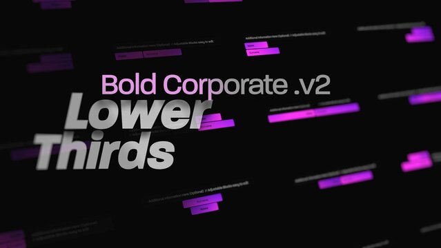 Bold V2 Corporate Lower Thirds 