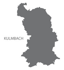 Kulmbach German city map grey illustration silhouette shape