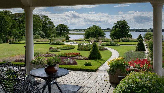 
9w
view into danish garden, seen from a terrase, photo realistic, shoot on canon, 50mm