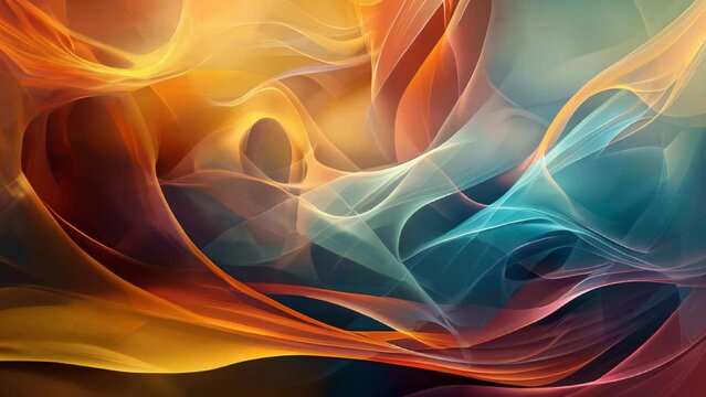 Abstract background with multicolored waves. Design element for brochure, flyer, web design.