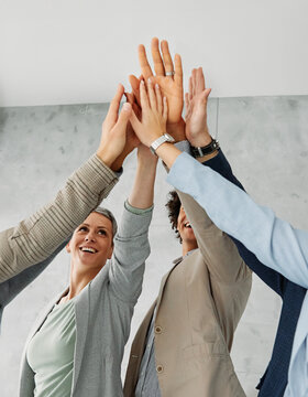 businessman businesswoman success young business team high five support unity student college education unversity class celebrating give me five  office startup partnership diversity