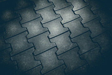 texture of tile paved walkway