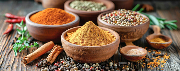 Assorted Bowls With Flavorful Spices for Cooking