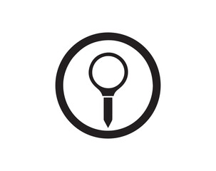 Magnifying glass icon. Search symbol. Flat design style.