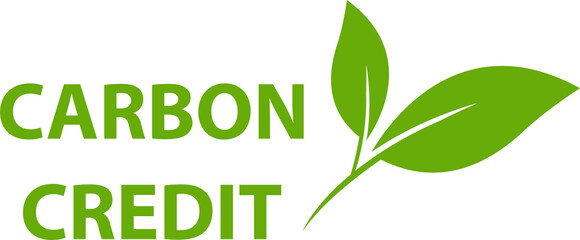 Carbon credit icon for graphic design, logo, website, social media, mobile app, UI illustration.