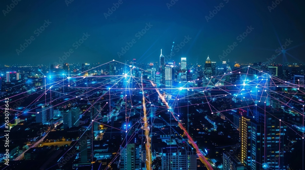 Poster the concept of the smart city. low power wide areas (lpwas). wireless communication. 5g.