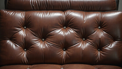 home interior design element close up detail of button leather sofa texture