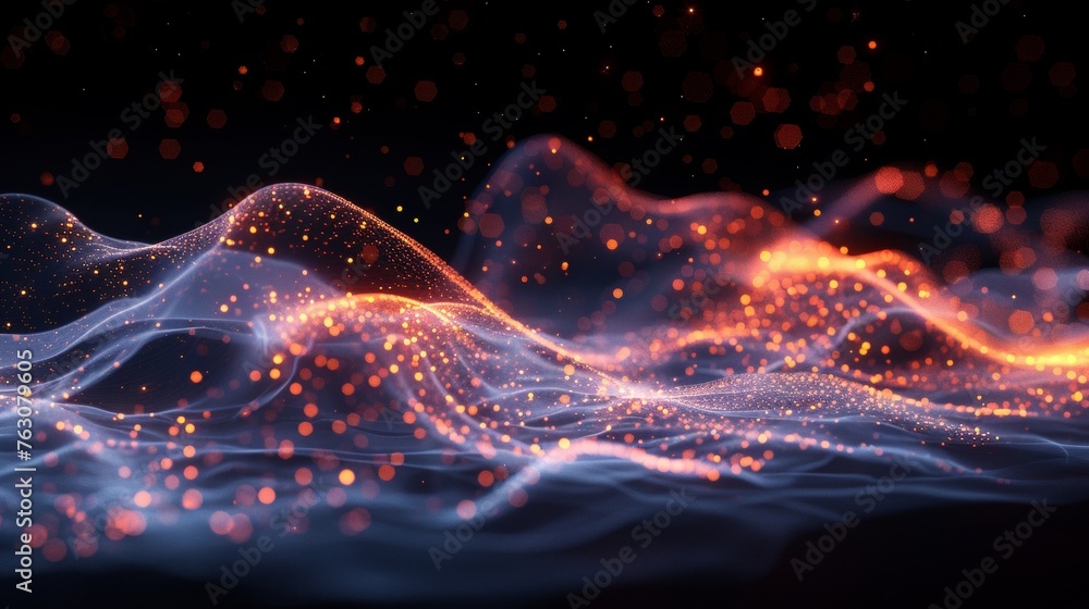 Aufkleber light wave effect created by infrared waves passing through warm air. modern illustration.
