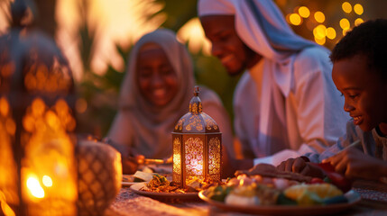 An African Muslim Family’s Joyful Gathering in the Warm Embrace of Ramadan’s Blessings