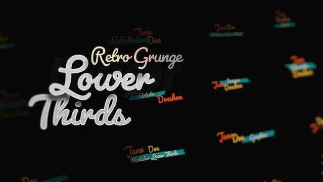 Retro Grunge Stop Motion Lower Thirds