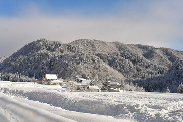 Fototapeta na wymiar 岐阜県の雪景