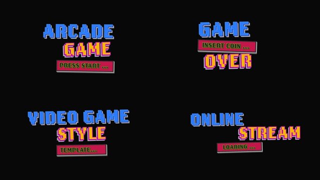 Arcade Stop Motion Titles Overlays