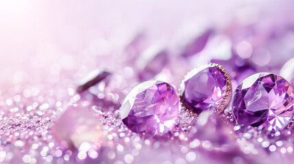 A close up of a Amethyst purple stone with a blurry background, Amethyst