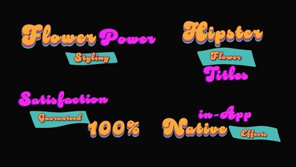 FlowerPower Stop Motion Titles Overlays