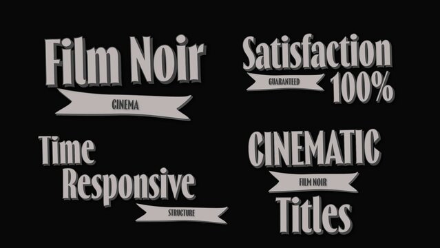 Noir Stop Motion Titles Overlays