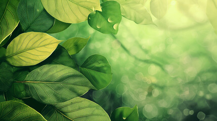 A green leafy tree with a heart shaped leaf, Bodhi leaf