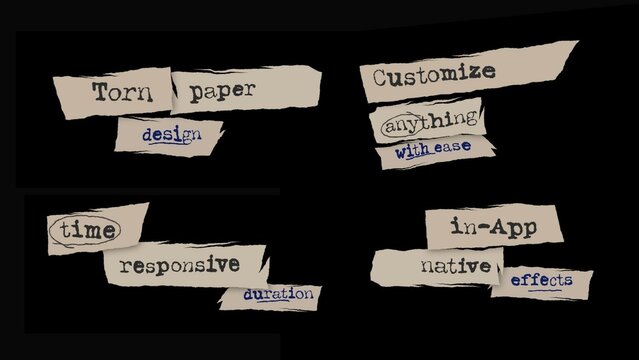 Torn Paper Stop Motion Titles Overlays