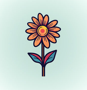 Simple and elegant flower icon