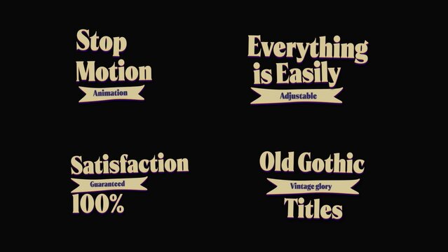 Vintage Gothic Stop Motion Titles Overlays