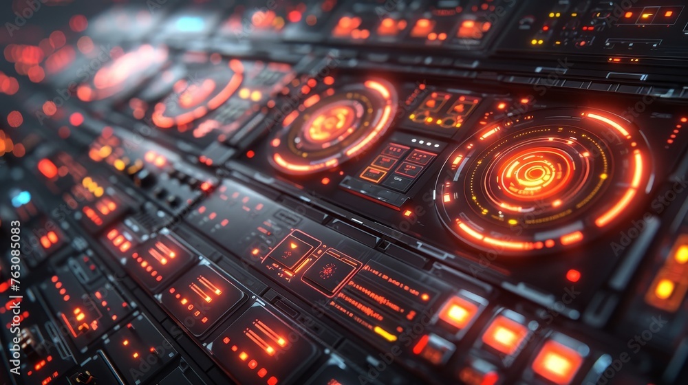 Aufkleber An interface concept depicting a futuristic graphical user interface.