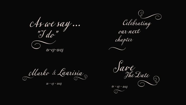 Wedding Journey to Forever Titles Overlays