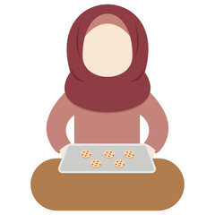 Hijab Girl Praying In Iftar And Suhoor Ramadan