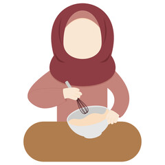 Hijab Girl Praying In Iftar And Suhoor Ramadan