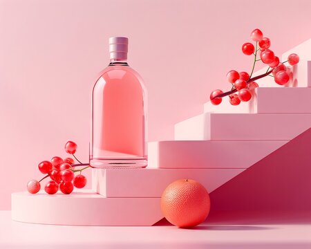 Elevate your product imagery with a dynamic lowangle view design, polished and contemporary, emphasizing copy space for impactful messaging, Tilted angle view, in style of high resolution 3D style