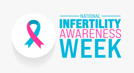 April is National Infertility Awareness Week background template. Holiday concept. use to background, banner, placard, card, and poster design template with text inscription and standard color. vector - obrazy, fototapety, plakaty