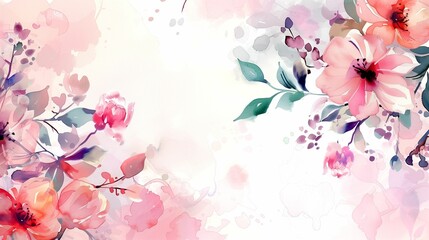 flowers watercolor  background
