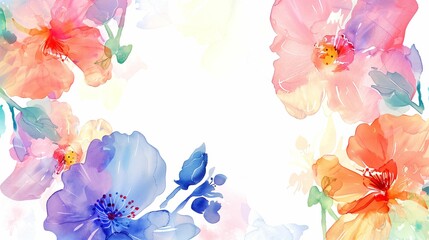 flowers watercolor wedding background