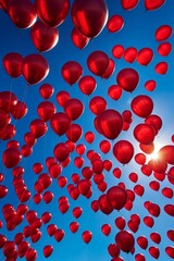 Helium balloons floating in the air towards sky stock image des ballons, globos, baloes, palloncini, luftballons  photo 