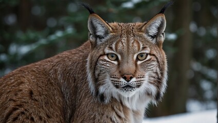 Obraz premium lynx in the snow