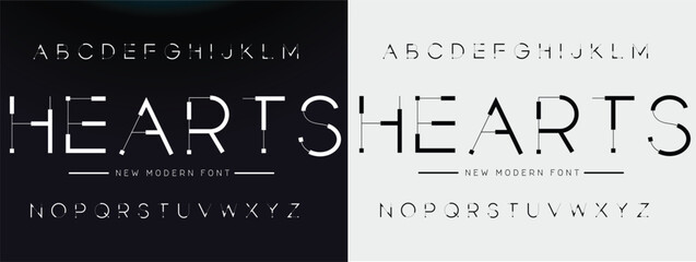 Modern alphabet fonts. Typography, Technology, Lettering, Elegant, Fashion, Designs, Serif fonts, Uppercase. Vector illustration